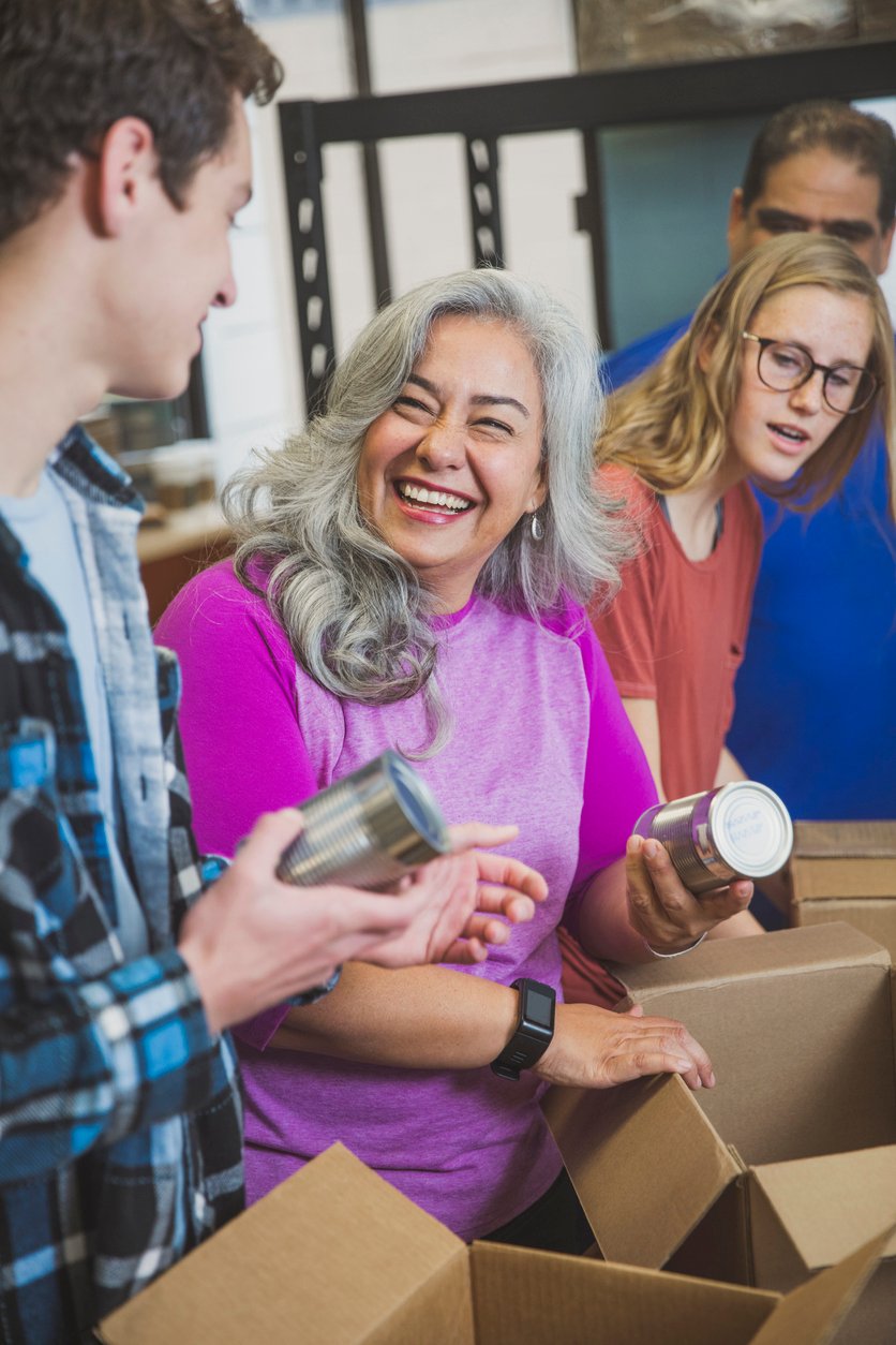 Diverse Team Volunteering Charity Food Drive