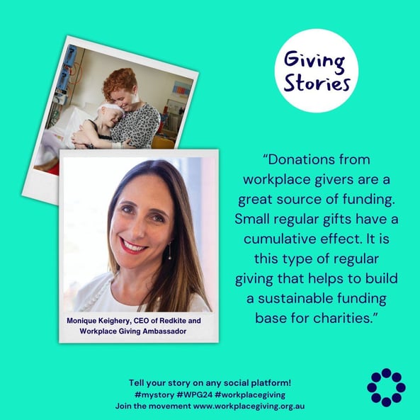 Workplace Giving Month 2024 Australia Charity Story Example